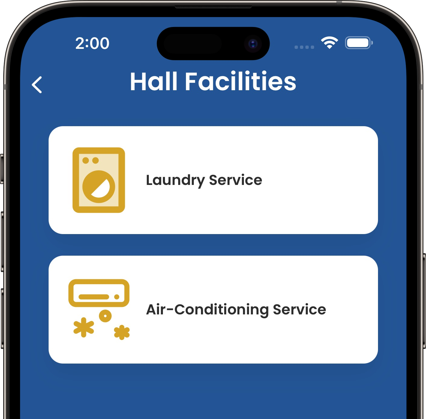 Hall Facilities screenshot